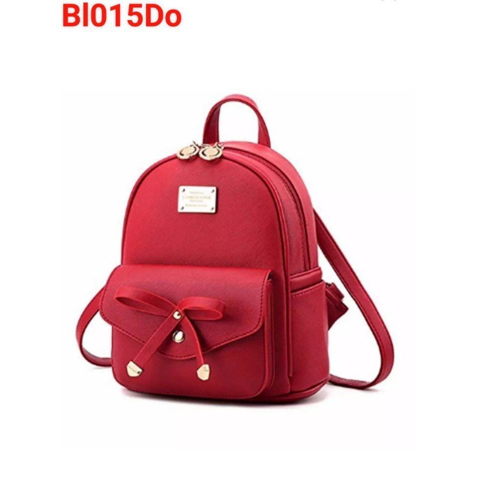 Balo nơ thời trang nữ đi chơi ba lô trứng mini  kích thước 25cm - Chất liệu da Pu mềm có 2 ngăn phù hợp cả nữ và bé gái