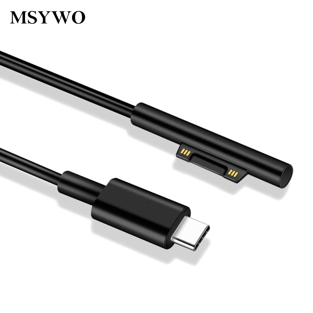 Dây Cáp Sạc 15v Chuyển Đổi Usb C Sang Surface Pro 6 5 4 3 15v