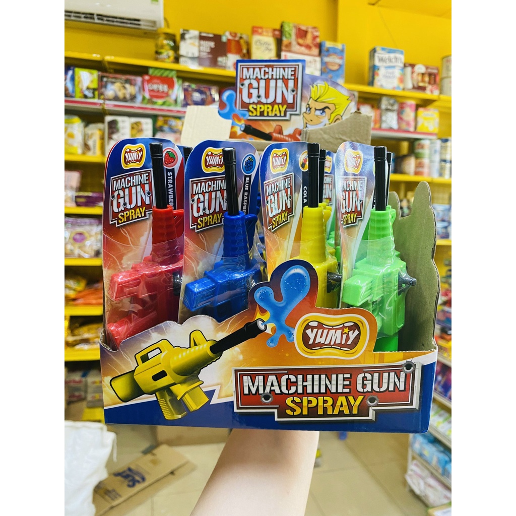 [NGẪU NHIÊN] Kẹo Xịt Chua MACHINE GUN SPRAY Dành Cho Bé