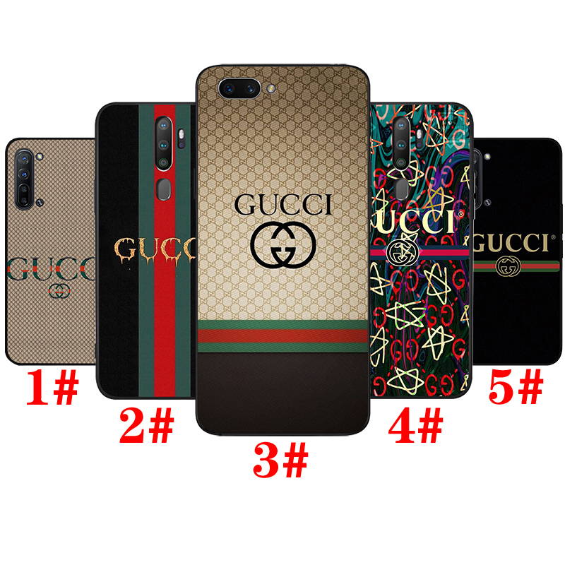Ốp điện thoại họa tiết Gucci sang trọng cho Oppo A1K A12 A12E A12S A3S A5 A5S A7 A9 A32 A53 A73 2020 4g