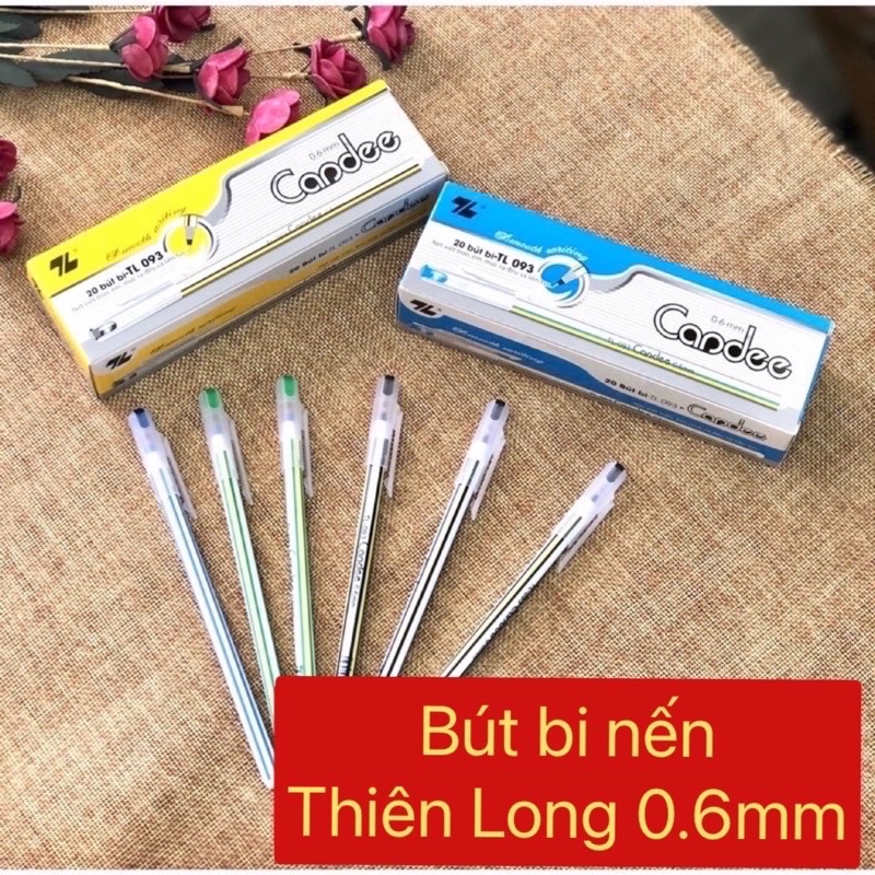 HỘP 20 CHIẾC BÚT BI NẾN THIÊN LONG TL-093.NÉT 0.6mm HÀNG CÔNG TY