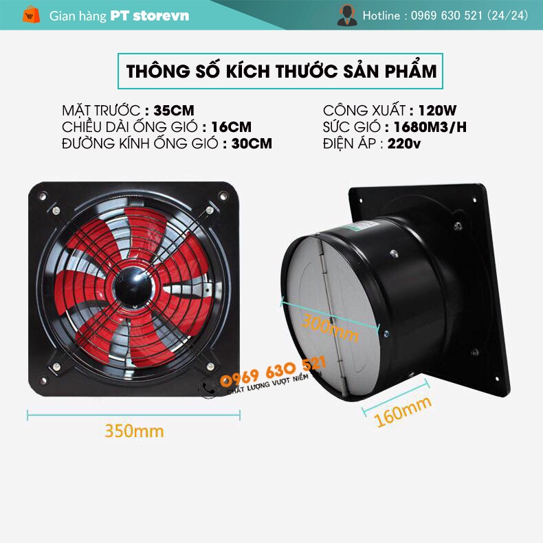 QUẠT HÚT GIÓ - QUẠT THÔNG GIÓ Model : FD-250, FD300 - SỨC HÚT LỚN | BigBuy360 - bigbuy360.vn