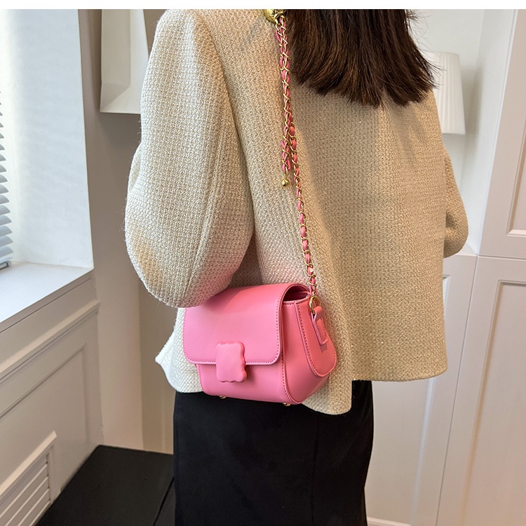 Túi Đeo Vai Hình Vuông Cỡ Nhỏ Phối Dây Xích Thời Trang Cho Nữ