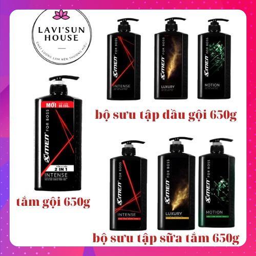 Dầu gội xmen for boss,sữa tắm Xmen, tắm gội xmen nam 650g đủ mùi intense, luxury, motion