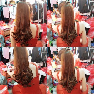 Tóc Giả Cột Đuôi Xoăn 40cm CỰC KUTE