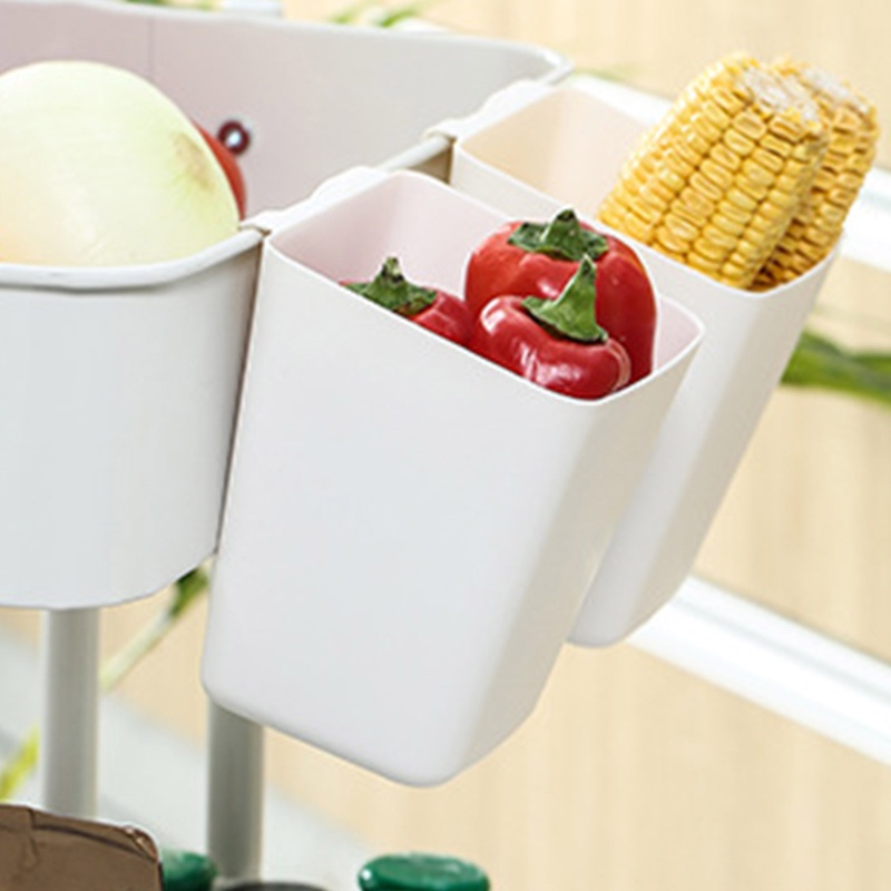 Giỏ Nhựa Mini Có Móc Treo Lưng Tiện Dụng Cho Nhà Bếp/Phòng Tắm