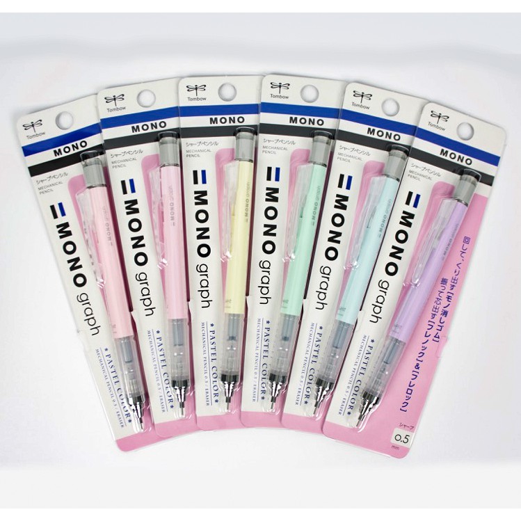 Bút Chì Cơ Khí Lắc Đẩy Ngòi TomBow Mono Graph Pastel Color