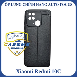 Ốp lưng cho Xiaomi Redmi 10C silicon giả da, chống sốc Auto Focus