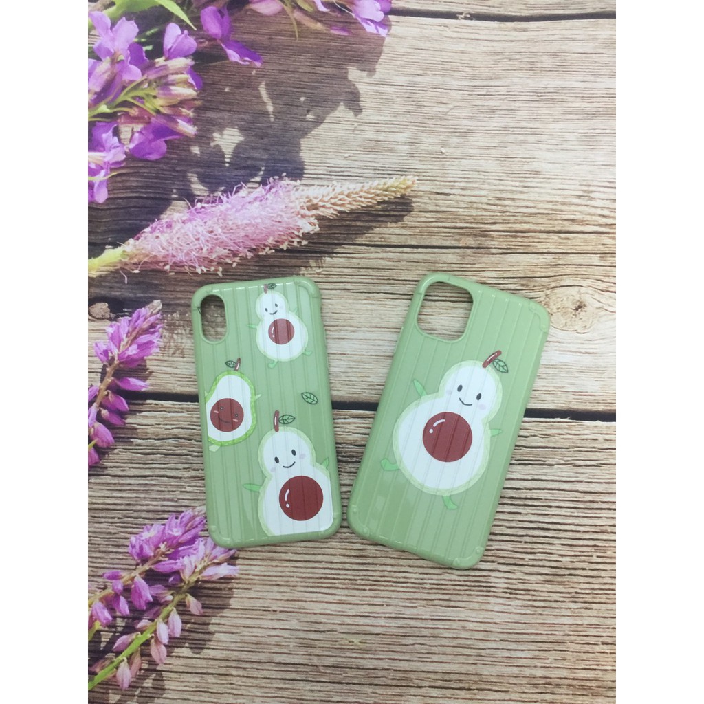 ỐP IPHONE VALI QUẢ BƠ AVOCADO SILICON MỀM XS MAX XR X 8plus 7plus 8 7 6plus 11 11 Pro 11 Pro max