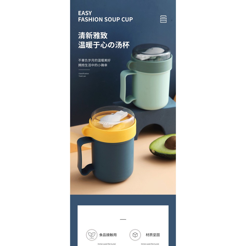 Cốc 500ml pha mỳ, pha nước tiện lợi