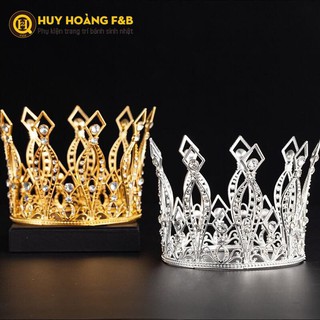 Vương miện đính đá size nhỏ trang trí bánh sinh nhật bằng sắt - Trang trí bánh sinh nhật