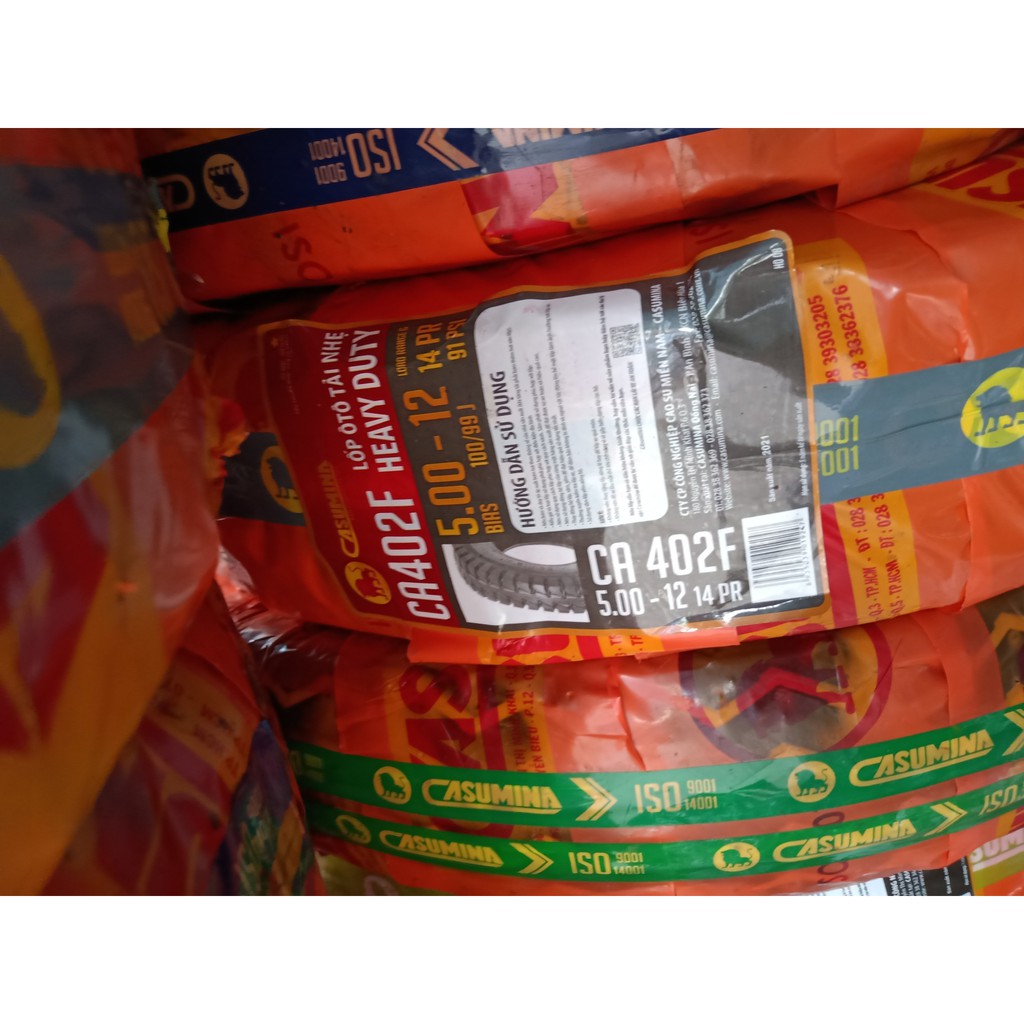 Lốp xe tải Casumina 500-12 14PR CA402F hoa ngang