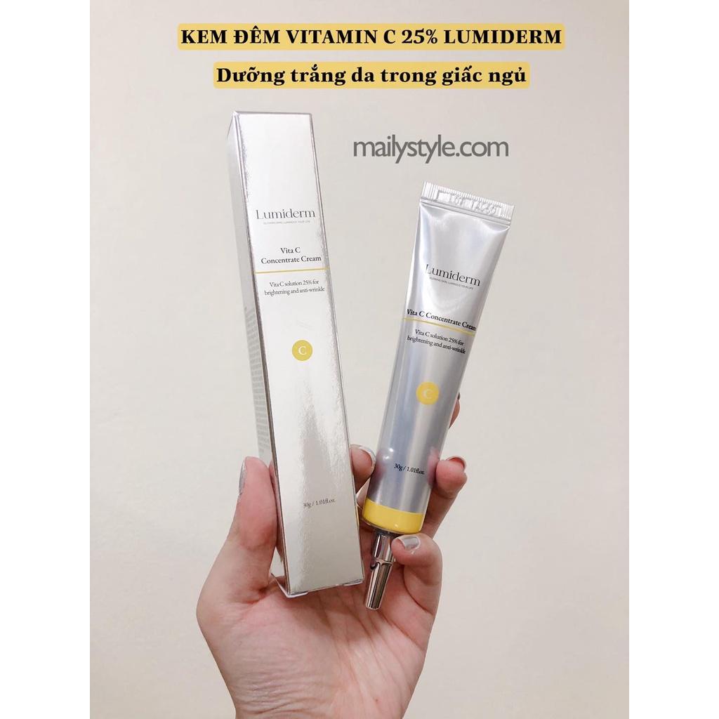 M57_Kem Đêm Dưỡng Trắng Da Vitamin C 25% Lumiderm