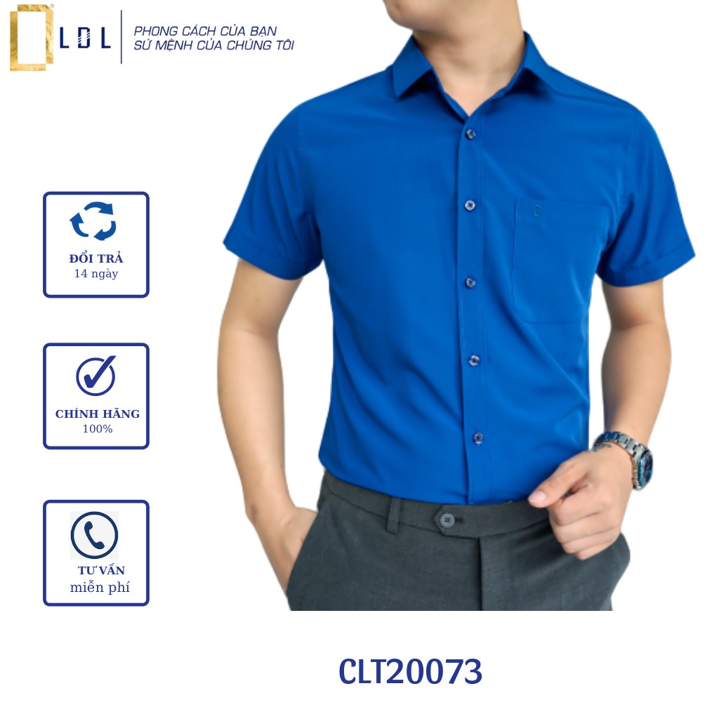Áo sơ mi nam trơn tay ngắn công sở cao cấp LDL chất liệu bamboo size 38 39 40 41 42 43 | BigBuy360 - bigbuy360.vn