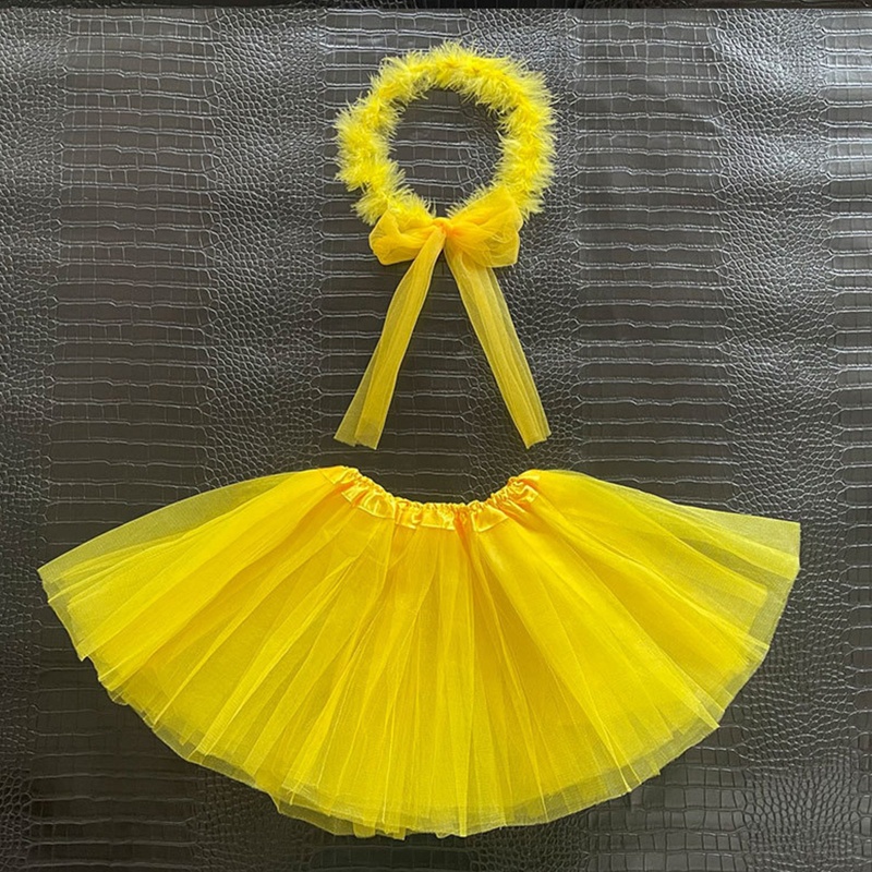 Chân Váy Xòe + Băng Đô Xinh Xắn Dành Cho Bé Gái