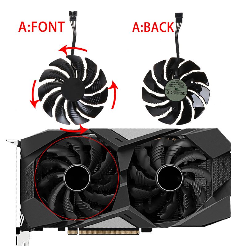 Áo Thun In Chữ IOR Tor Thời Trang Cá Tính129215Quạt Làm Mát 85mm Cho Gigabyte Geforce GTX 1050 1050TI 1060 1070