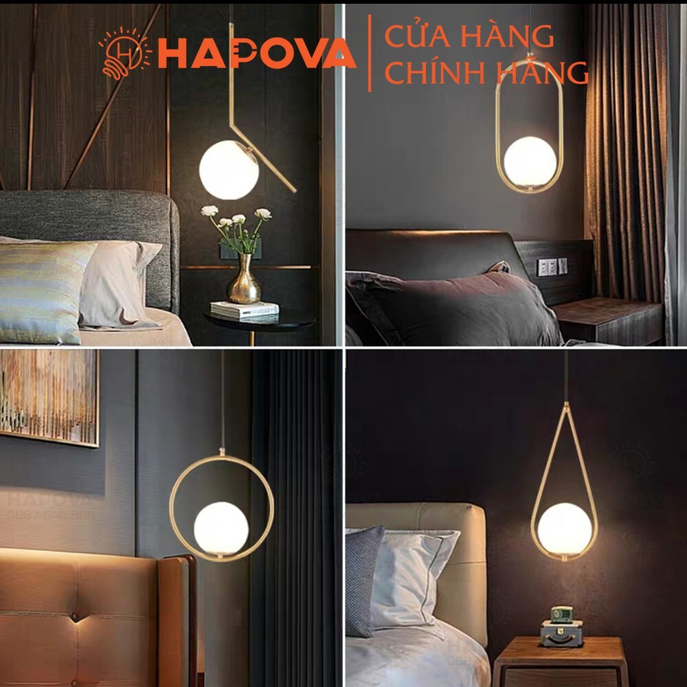 Đèn thả trang trí phòng khách phòng ngủ Decor HAPOVA DT 5009/1 Tròn