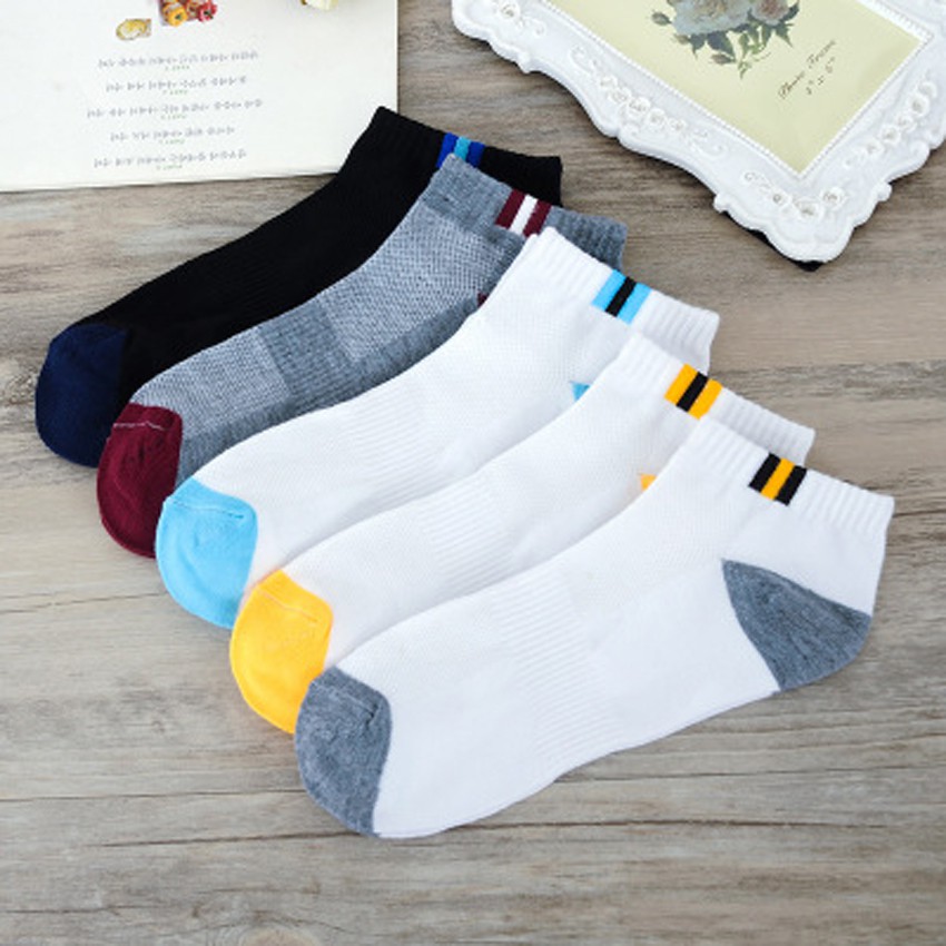 Tất nam cổ ngắn chất thun co dãn 4 chiều, chống hôi chân(5 màu)