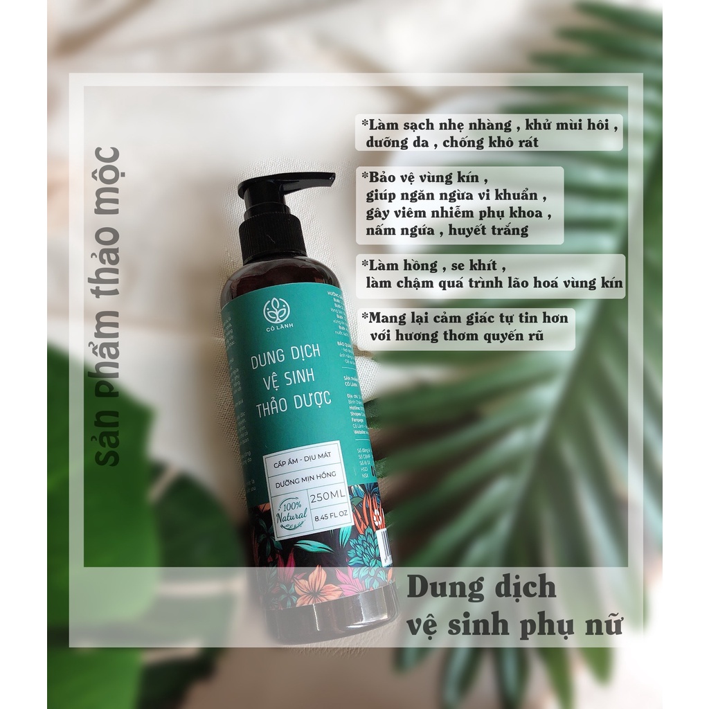 Dung dịch vệ sinh thảo dược hữu cơ Cỏ Lành.