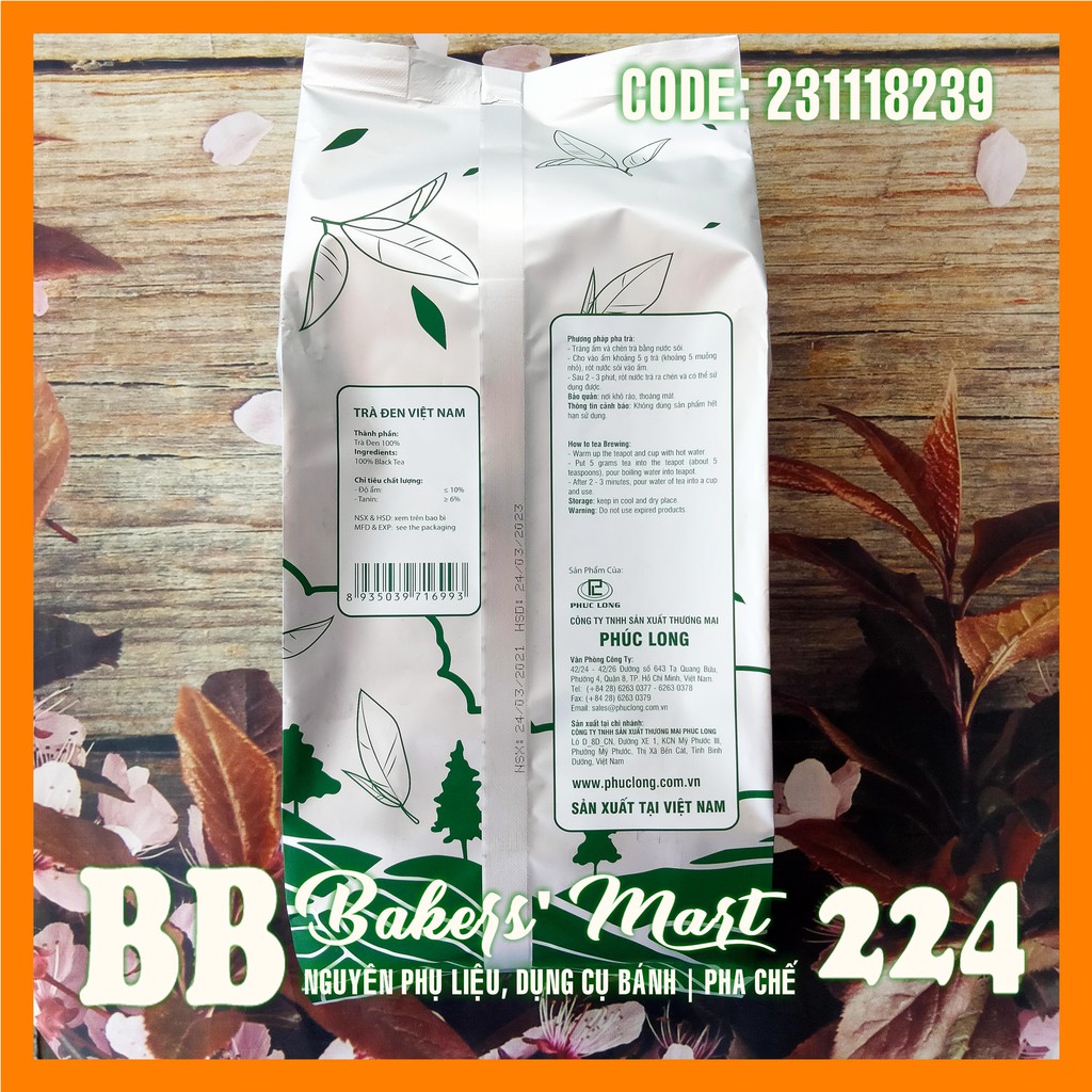 Trà đen PHÚC LONG - Gói 500gr (BAO BÌ MỚI 24/09/2021) | BigBuy360 - bigbuy360.vn