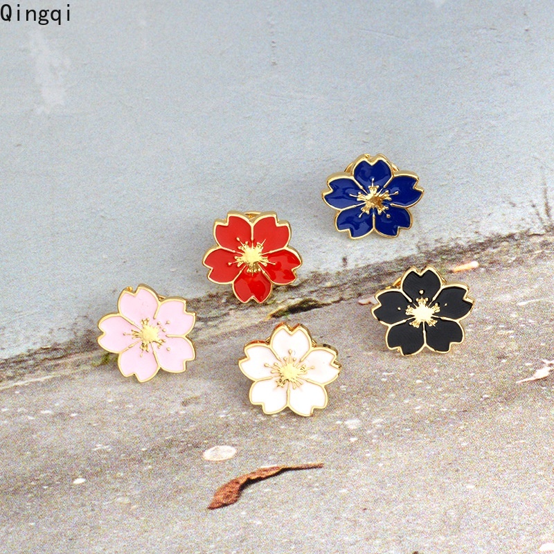 Ghim cài áo Miss Zoe hình hoa anh đào hoạt hình dành cho bé gái