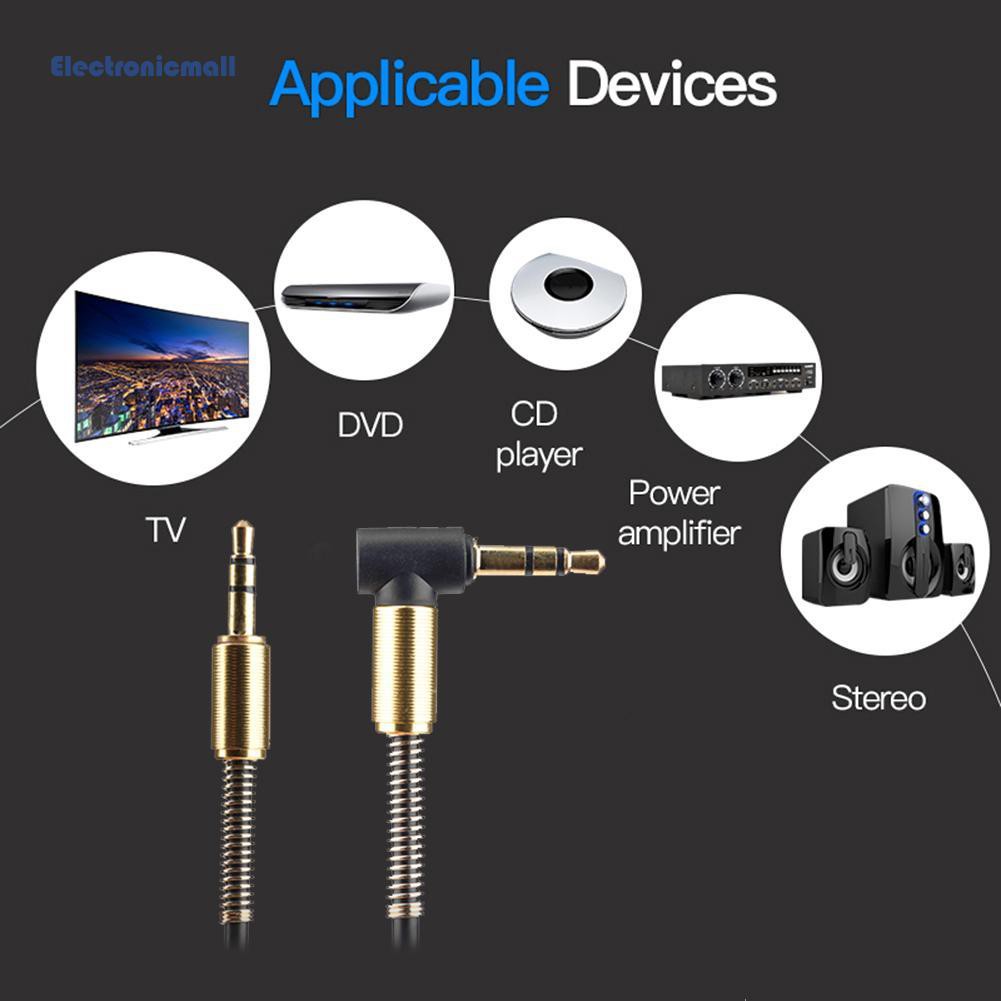 Dây kết nối âm thanh đầu cắm giắc 3.5mm sang giắc 90 độ