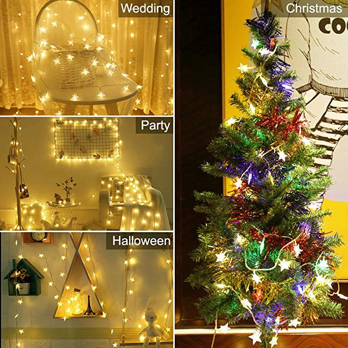 Dây Đèn Led Hình Bông Tuyết Trang Trí Cây Thông Noel