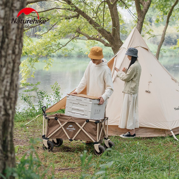 Xe đẩy gấp gọn 4 chiều có thể tháo rời bánh TC03 NatureHike NH20PJ009 bánh to