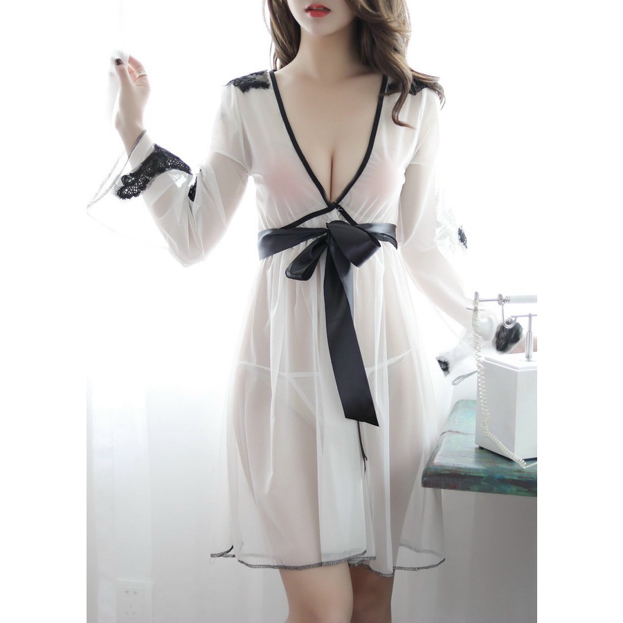 Áo Choàng Ngủ Xuyên Thấu Quyến Rũ Gợi Cảm 5047 | BigBuy360 - bigbuy360.vn