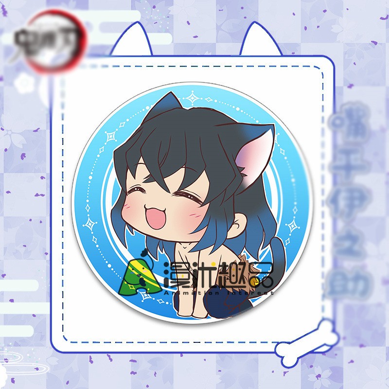 (CHÓ) Combo 14 huy hiệu cài áo IN HÌNH Kimetsu no yaiba Thanh gươm diệt quỷ anime chibi dễ thương xinh xắn