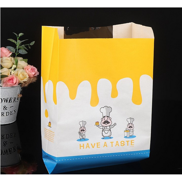 100 Túi đựng bánh mì hoa cúc đủ kiểu size 12x9x30