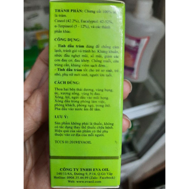 Tinh Dầu Tràm EVA OIL⚡CAM KẾT CHÍNH HÃNG ⚡ Chai 20ml