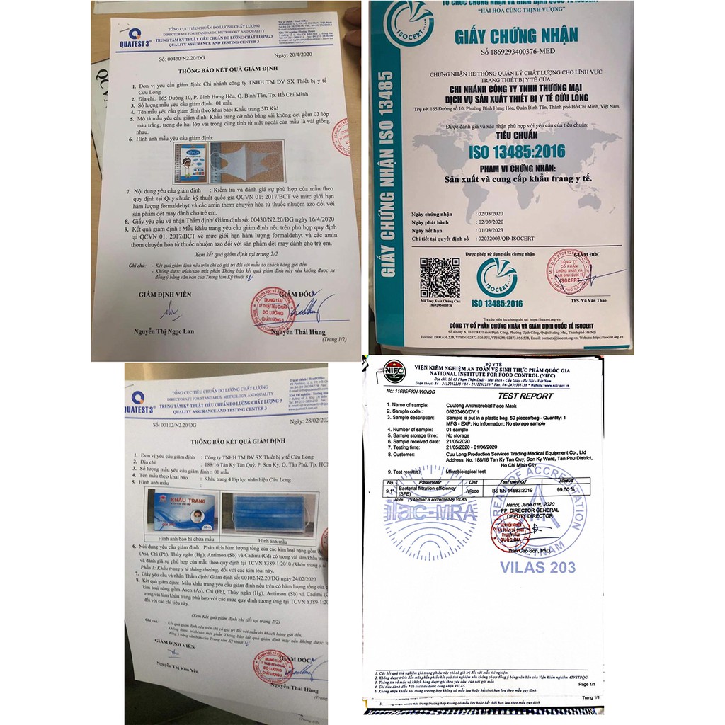 Khẩu trang y tế 4 lớp hộp 50 cái kháng khuẩn, hàng chính hãng CỬU LONG, dày dặn | BigBuy360 - bigbuy360.vn