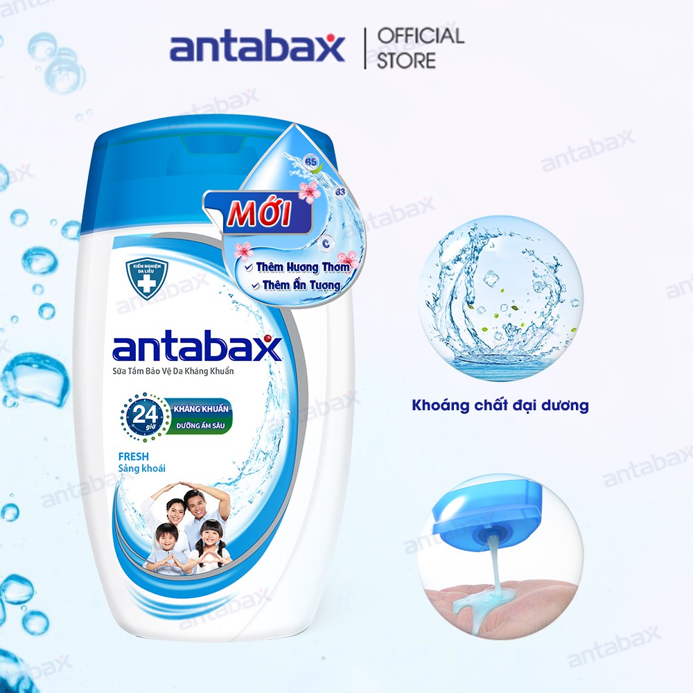 Sữa Tắm Bảo Vệ Da Kháng Khuẩn Antabax Fresh Sảng Khoái 220ml