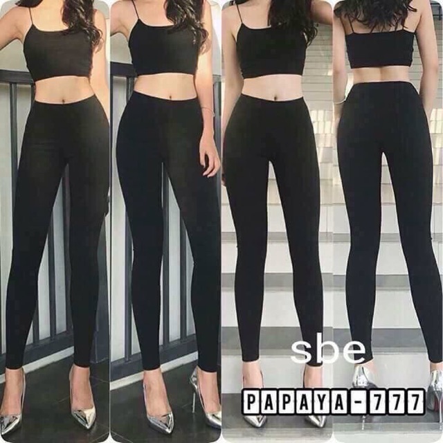 QUẦN LEGGING TRƠN CẠP CAO HỘP SANG CHOẢNH