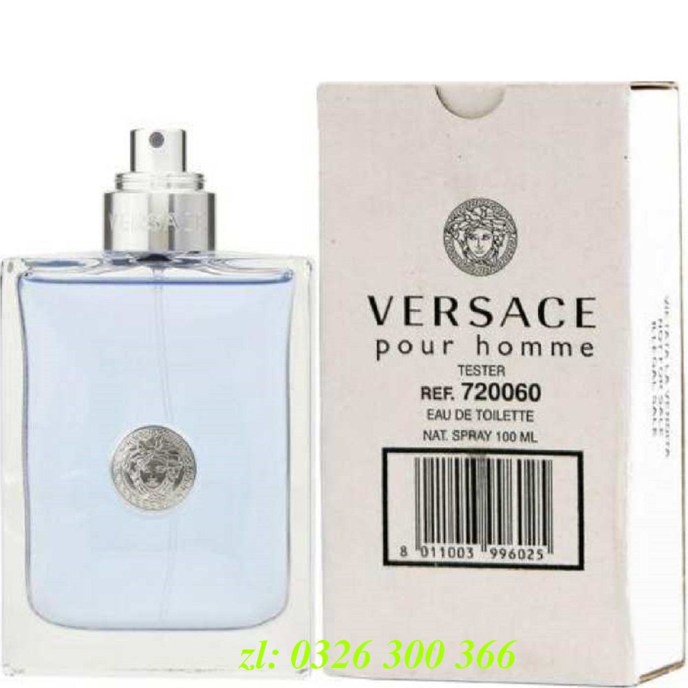 Nước Hoa Nam 100Ml Tester Versace Pour Homme, Chính Hãng.