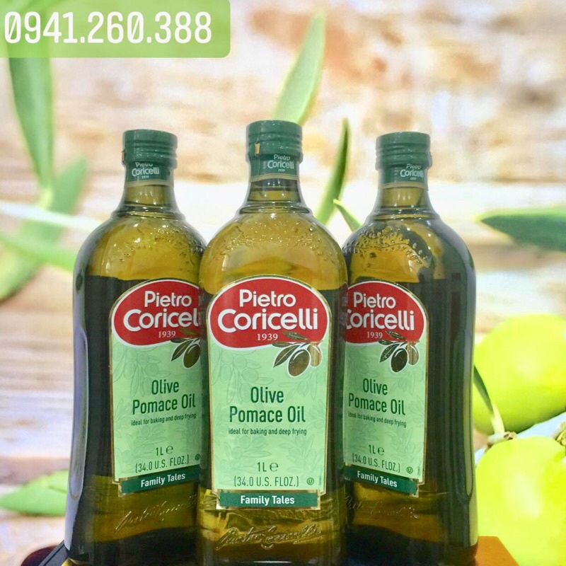 Dầu Oliu Nấu Ăn Pomace Pietro 1L-Dầu Olive Pomace Oil Nguyên Chất Dùng Chiên,Xào,Nấu Trộn Salad-Nhập Khẩu Ý