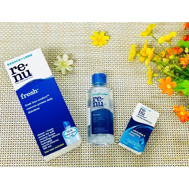 Ngâm Lens/ Nhỏ Mắt Bausch & Lomb Renu Fresh (Usa)