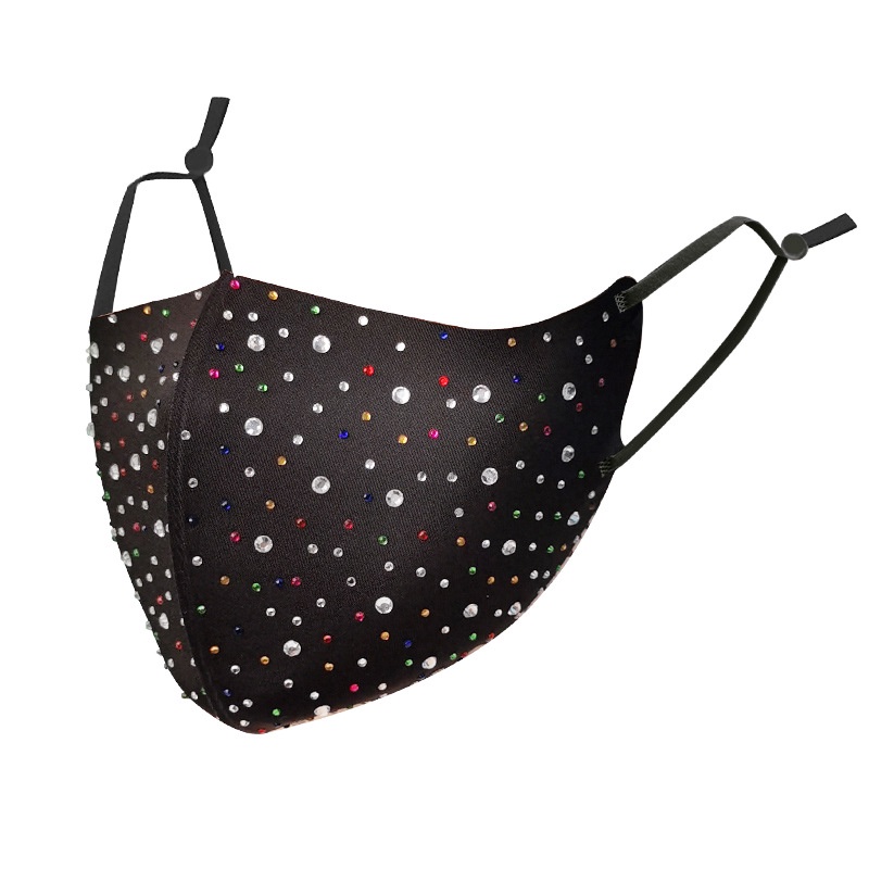 Mặt Nạ Lụa Băng Đính Đá Kim Cương Giả Thời Trang Cá Tính