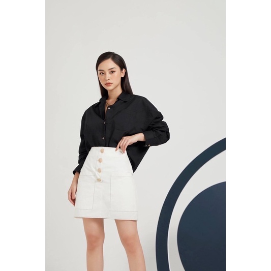 Áo sơ mi oversized dáng rộng cá tính dành cho nữ Caffeine Studio