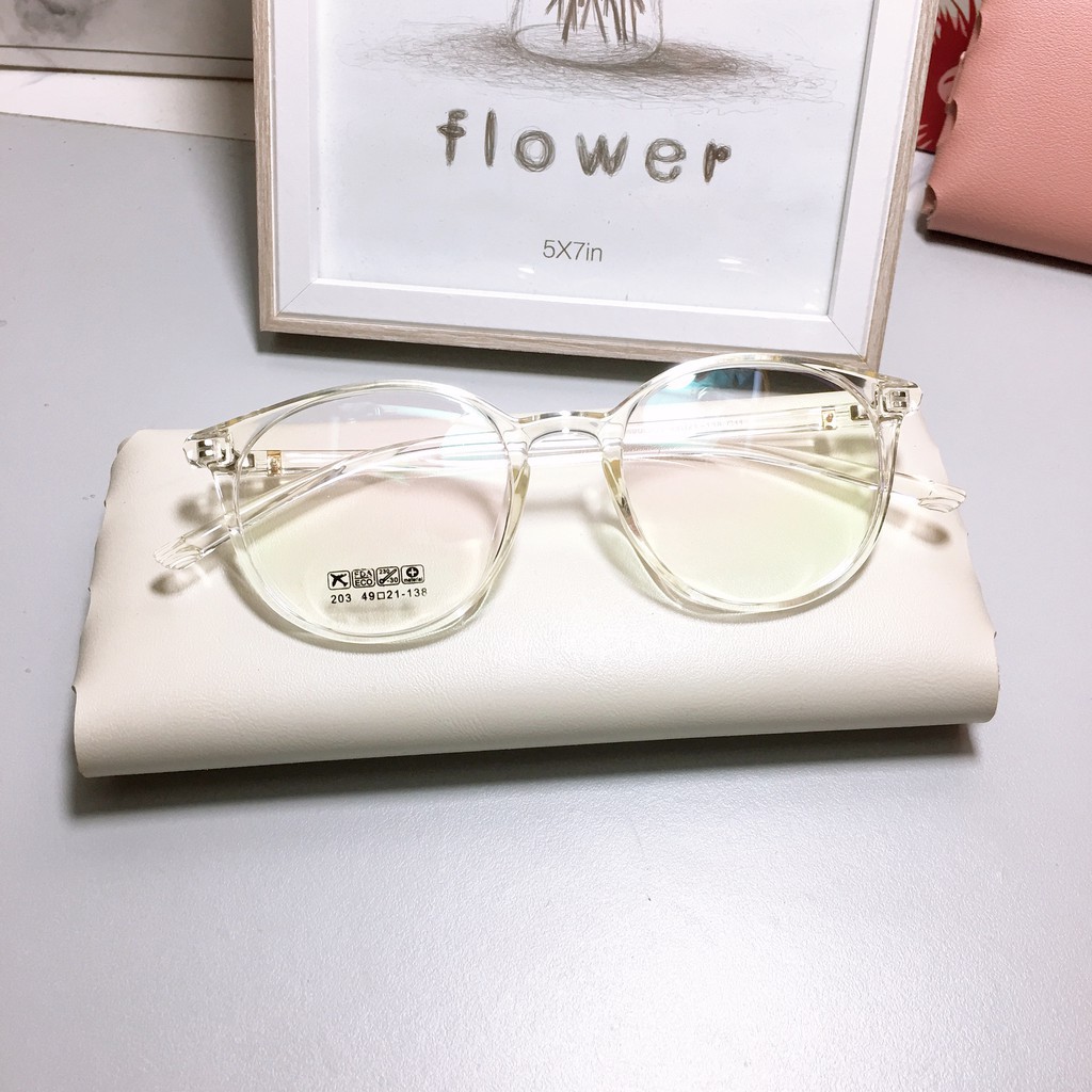 [Gía siêu rẻ] Gọng kính tròn 203 nhận cắt mắt cận viễn loạn