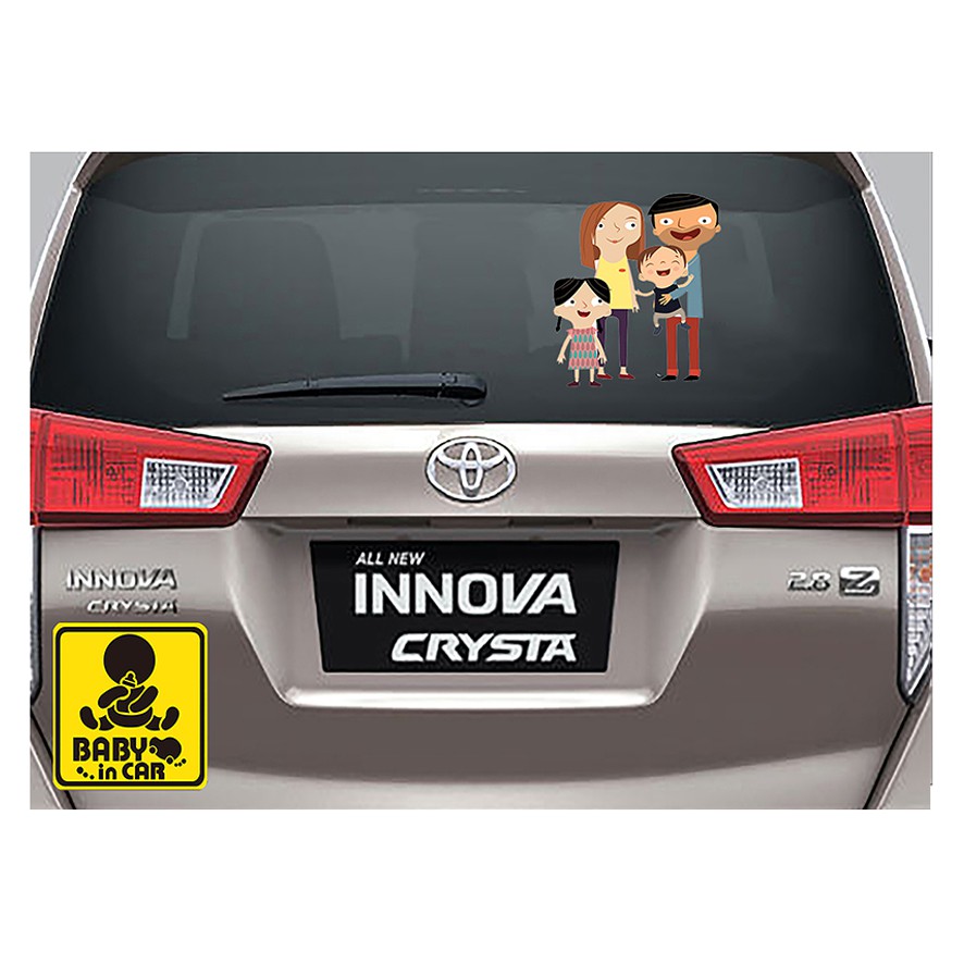 Sticker xe oto, tem dán xe gia đình, tem xe Ford Family-car-41