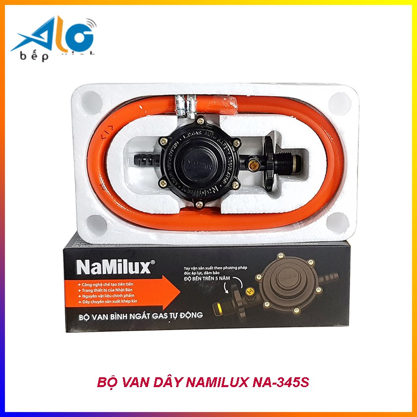 BỘ VAN DÂY NAMILUX NA-345S - CÓ CẦU CHÌ NGẮT GAS TỰ ĐỘNG - Dùng với bình gas màu xám -  ALO BẾP XINH