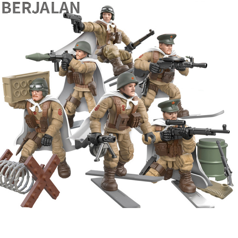 【Toy】 WW2 Quân Binh Lính Quân Đức Liên Xô Hình Vũ Khí Mô Hình Khối Xây Dựng Đồ Chơi Chiến Tranh Thế Giới 2 Đội Bộ Xe Xe Máy BT14