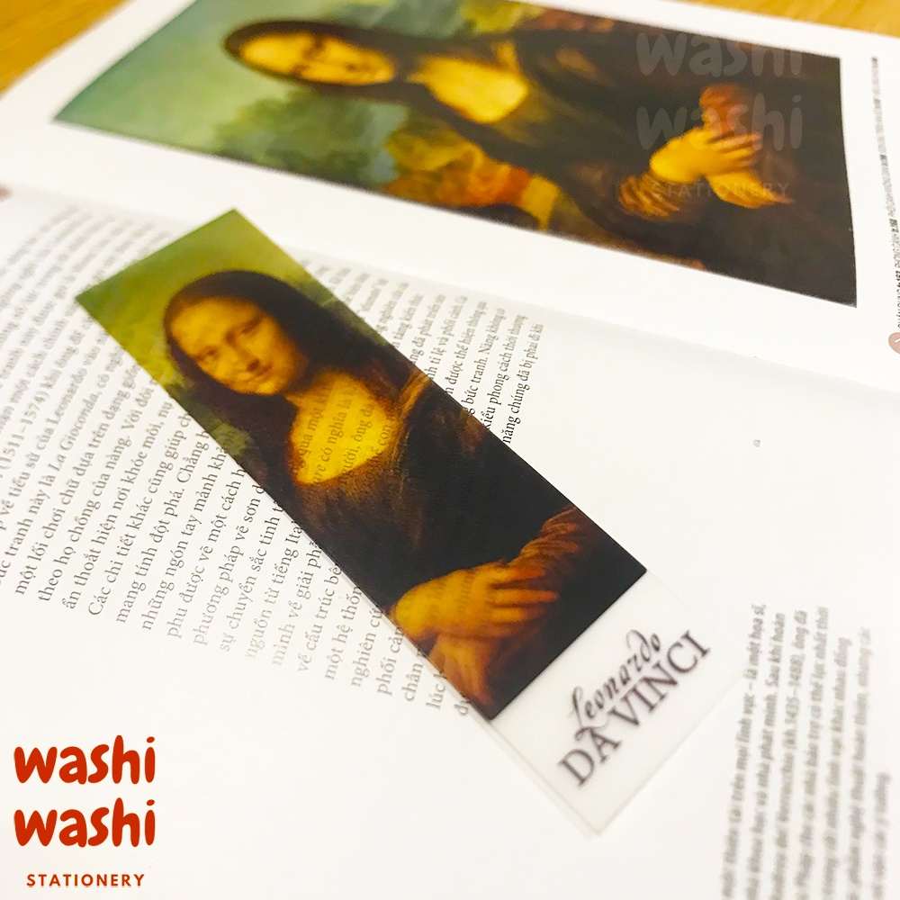 Bookmark Trong Suốt Tranh Nghệ Thuật Monet Da Vinci Van Gogh Nổi Tiếng Đánh Dấu Vở Sách Bullet Journal Độc Đáo