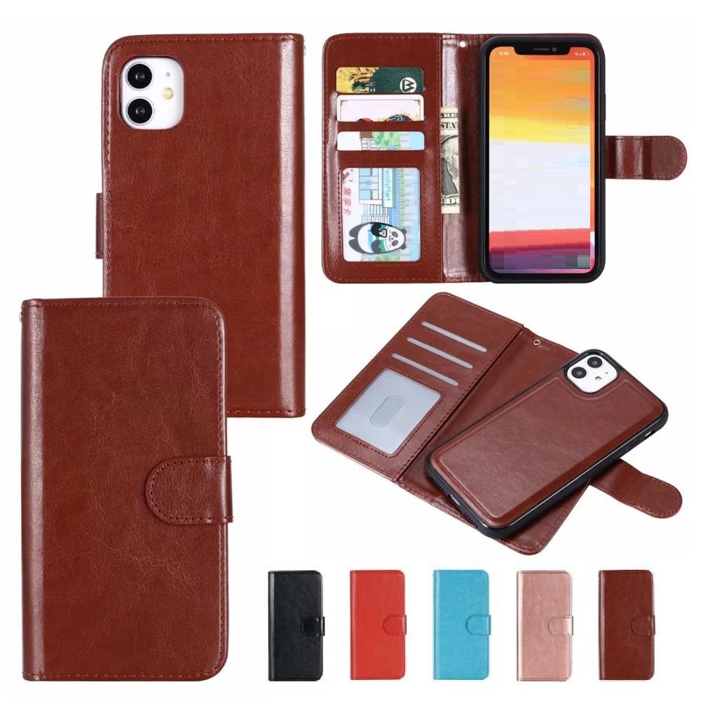 Ốp Điện Thoại Da Kèm Ví Nam Châm Có Thể Tháo Rời Cho iPhone 12 13 Pro Max 14 13Mini 11 XS Max SE 2020 XR X 7 8 Plus