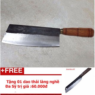 Dao chặt xương vuông (phở chặt) Đa Sỹ làm bằng nhíp xe ô tô 100% Dao kéo T - T - Đa Sỹ)
