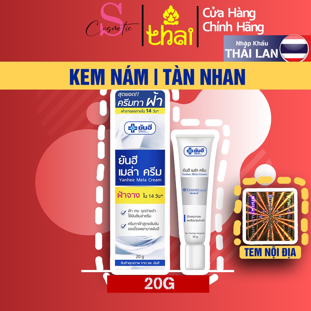 Kem Xóa Nám Tàn Nhang Yanhee Mela Cream – 20g - Nội Địa Thái Lan - Scosmetic