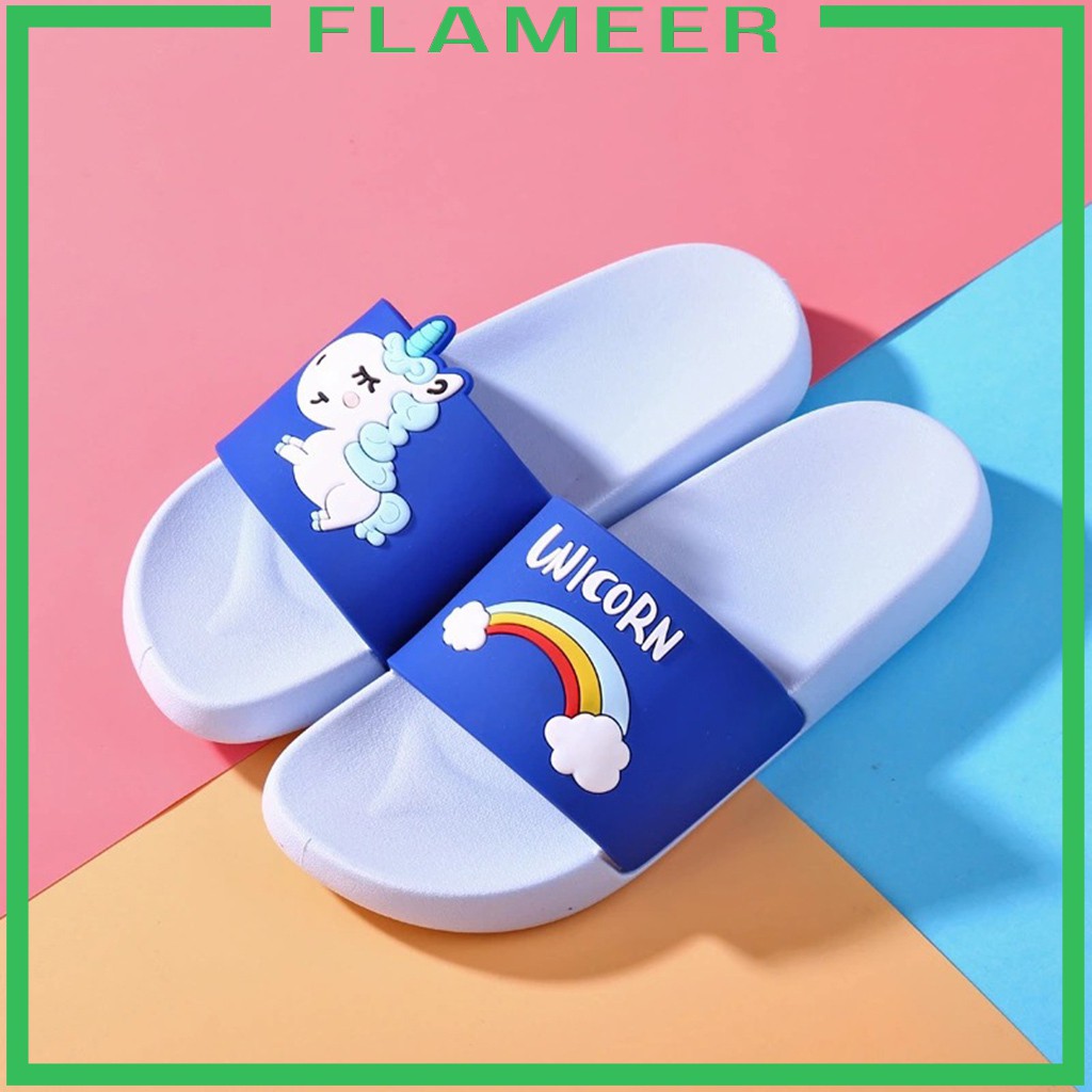[FLAMEER] Kids Rainbow Slippers Soft Comfortable Parent Child Slippers