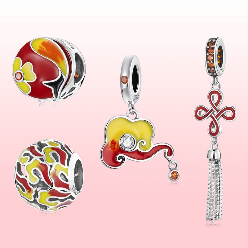 Hạt charm BAMOER Bạc 925 trang trí năm mới tùy chọn kiểu dáng